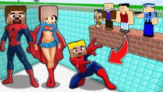 SÜPER KAHRAMAN AİLESİ ÇUKURUNA DÜŞERSEN ÖLÜRSÜN! 😱 - Minecraft ZENGİN FAKİR HAYATI