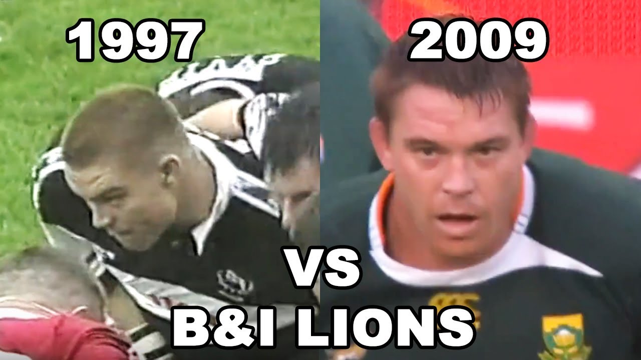 John Smit Playing Against The British Irish Lions In 1997 And 2009