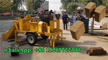 show detailed QT1-20 double mold mobile diesel engine solid clay interlock building block machine