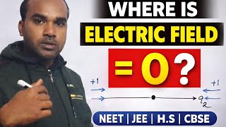 The point of zero electric field explained#neet2026preparation #jeemains 