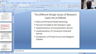 Design Issues in Network Layer  Lecture 2