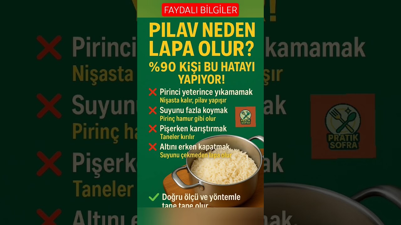 📌Pilav Neden Lapa Olur? #shorts 📌Pilav Neden Lapa Olur? #shorts