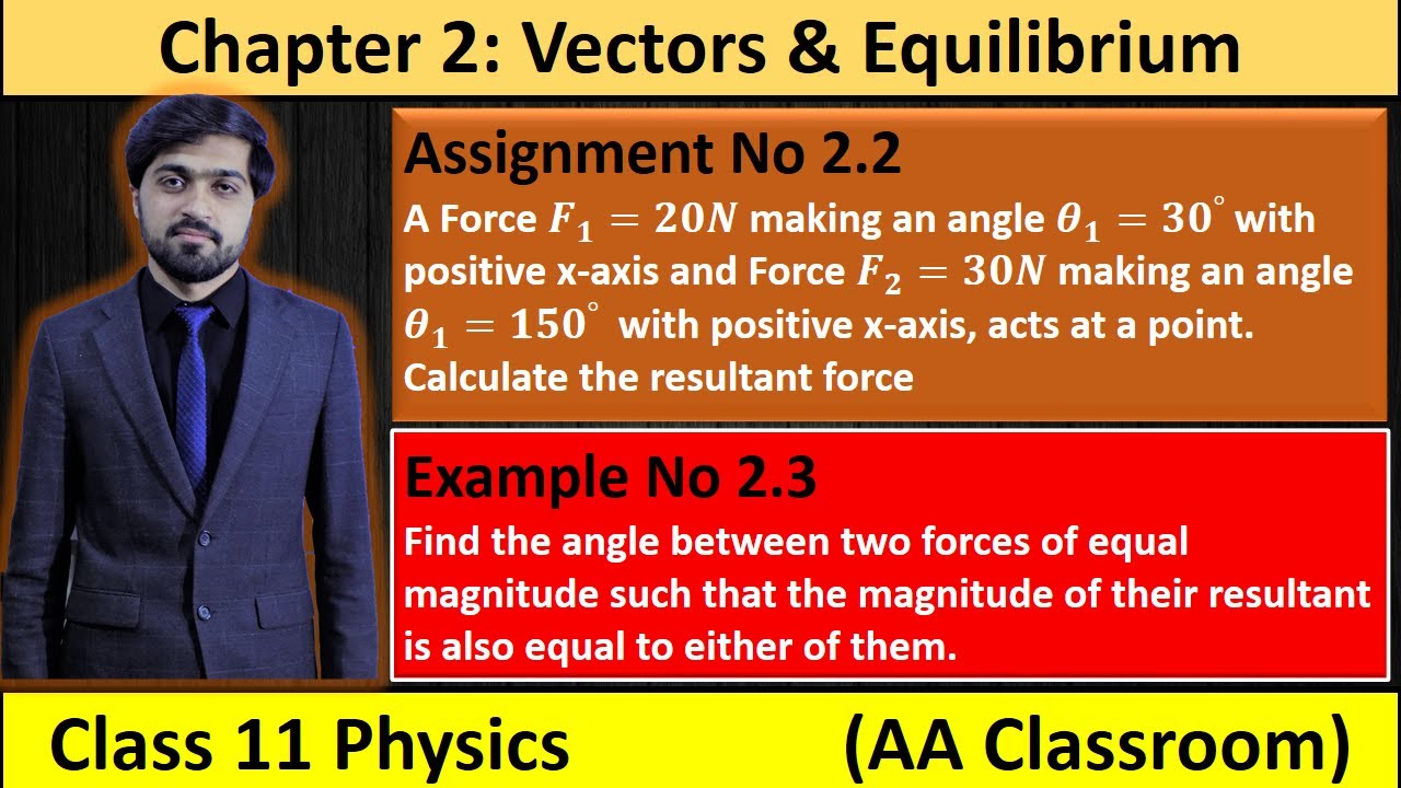 Chapter 2: Vectors and Equilibrium | Assignment No 2.2 | Example 2.3 ...