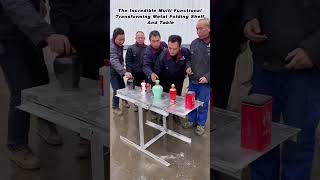 The Incredible Multi Functional Transforming Metal Folding Shelf And Table