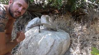 Solo survival in desert: No knife, eating rattlesnake, and foraging