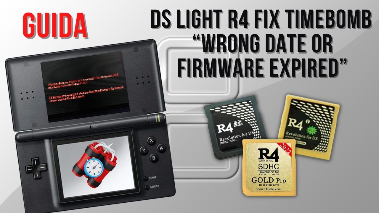 DS Light - R4 Fix Timebomb “Wrong date or expired” #nintendo #2023 #timebomb #r4 - YouTube