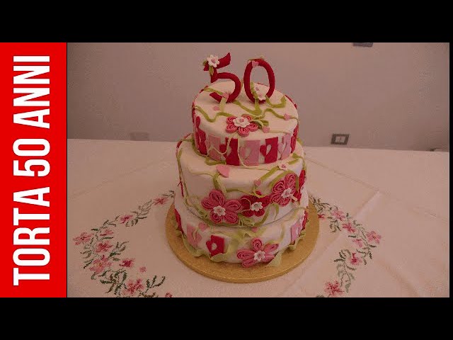 Tutorial Cake Design Torta compleanno 50 anni   