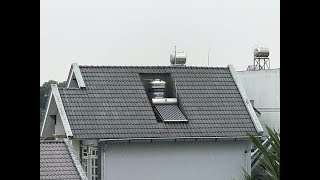 Cách đặt máy nước nóng năng lượng mặt trời trên mái dốc của biệt ...
