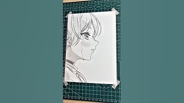 How to Draw FRIEREN Side Profile ✏️✨#howtodraw #creativeart #メイキング #drawing #shorts