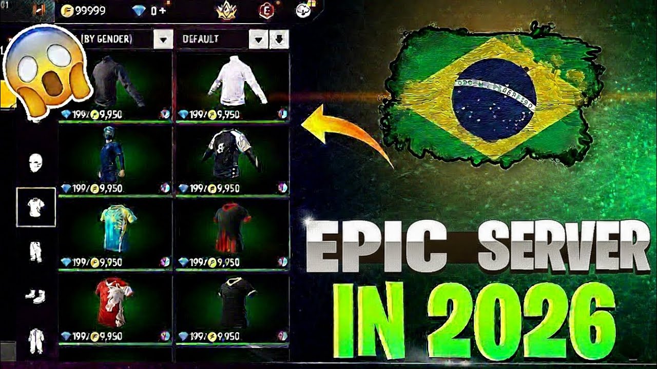 Brazil Server FF 😱 Rare Items + High Skill Players | Full Explore