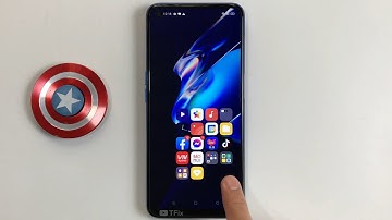 Icon pull down gesture on OPPO A54 Android 10