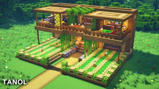 ⚒ Minecraft : How To Build a Large Survival Farm House_[마인크래프트 건축 : 대형 야생 농장 집 만들기]