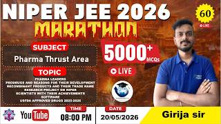 L- 60 | Pharma Thrust Area: Pharma Leaders, Prodrugs, Recombinant | NIPER JEE 2026 Marathon 8000+
