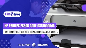 Hp Printer Error Code 0x6100004a | Fixolive #hpprinterservice #hpprinter #troubleshooting