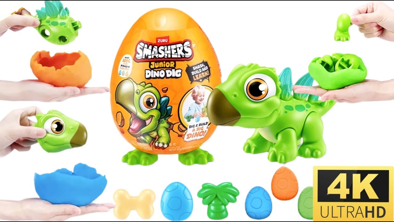 UNBOXING NEW TOY FROM THE SERIES ZURU SMASHERS JUNIOR DINO DIG | ASMR