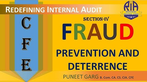 CFE Section-IV Fraud Prevention and Deterrence