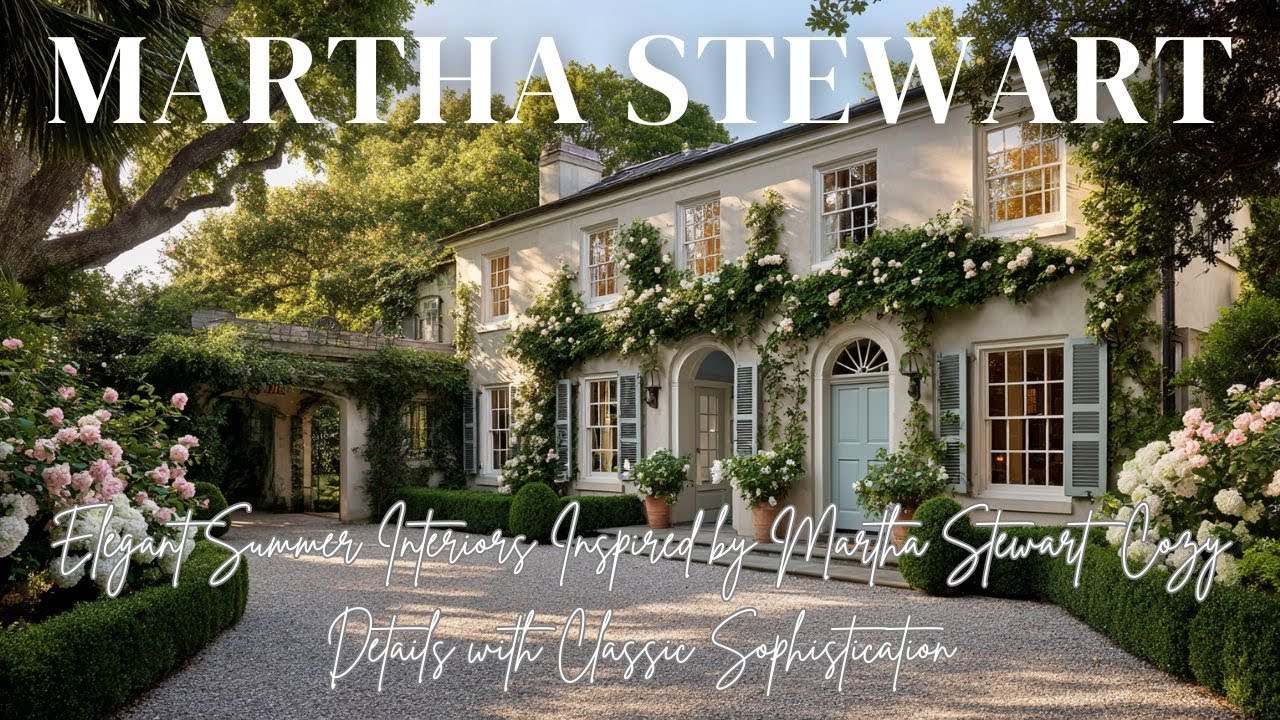 Elegant Summer Interiors Inspired by Martha Stewart | Cozy Details with ...