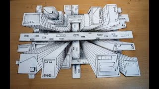 Download lagu How to draw one point perspective 3d illusion high rise buildings bird 39 s eye view How to draw one point perspective 3d illusion high rise buildings bird 39 s eye view