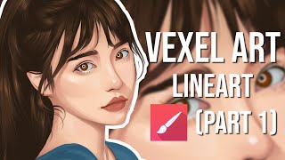 Infinite Painter Vexel Art for Beginners on Android / IOS - Full LineArt Process (Part 1)