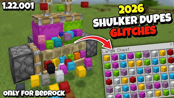 HOW TO DUPLICATE SHULKER BOX for MINECRAFT 1.22 BEDROCK ONLY | 2026 New Shulker Dupes Glitches!