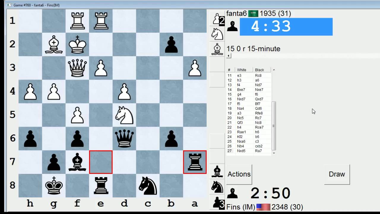 Standard Chess #57: fanta6 vs. IM Bartholomew (Tarrasch Defense)