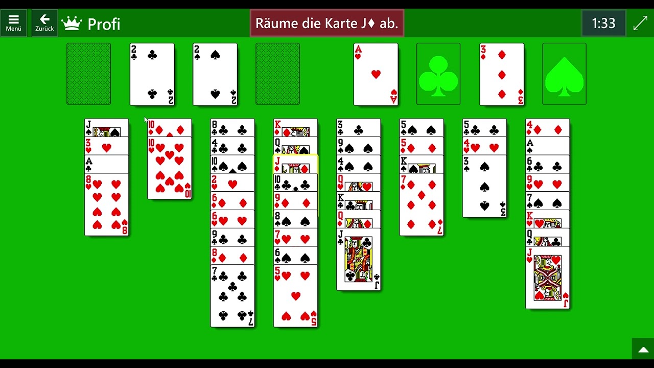 Solitaire Star Club Retro 30th Anniversary, FreeCell Expert #1 – Clear the J♦ from the board