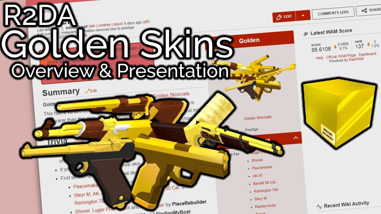 R2da Golden Skins Overview Presentation Youtube