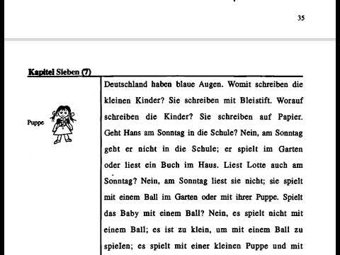 Deutsch nach der Naturmethode. Nach Arthur M.Jensen's Sprachsystem. Kapitel7 Die Woche
