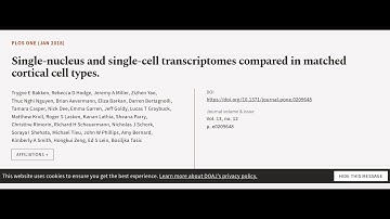 Single-nucleus and single-cell transcriptomes compared in matched cortical cell types. | RTCL.TV