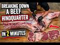 Breaking Down a Beef Hindquarter in 2 Minutes