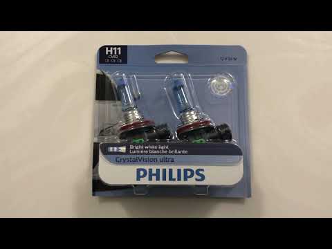 Philips H11 CrystalVision Ultra Bright White Light Bulbs CVB2 Review