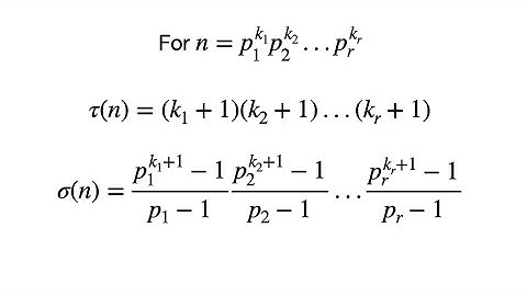 Tau & Sigma functions