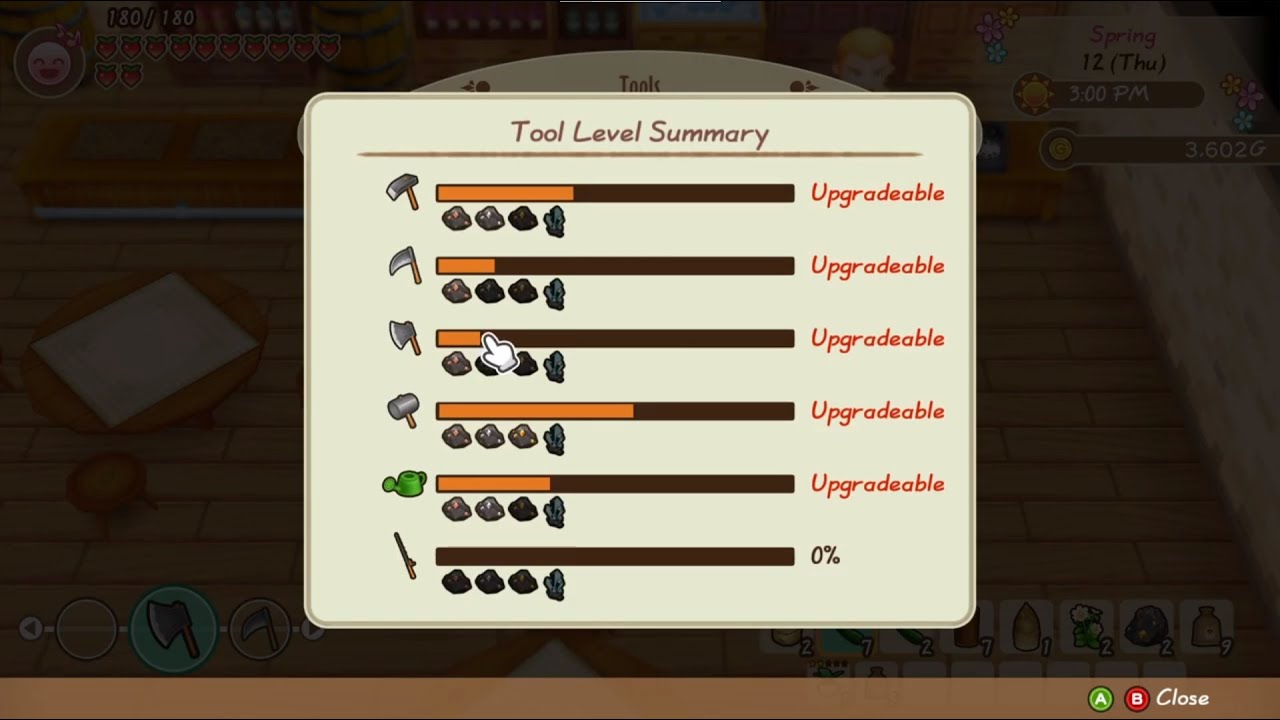 Tips for Leveling Tools in Story of Seasons Friends of Mineral Town YouTube