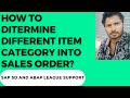 SAP SD REAL TIME SCENARIOS (2023) - Different item category determination