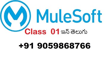 Mulesoft Class 01 recorded video in telugu on 5th july 2021||