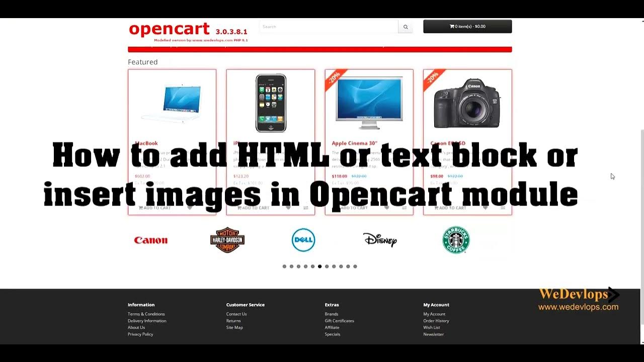 Opencart html