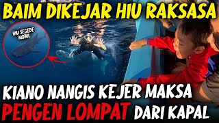 DETIK DETIK DITAMPAR SIRIP HIU PAUS.. BAIM BERENANG TERLALU DEKAT ?!