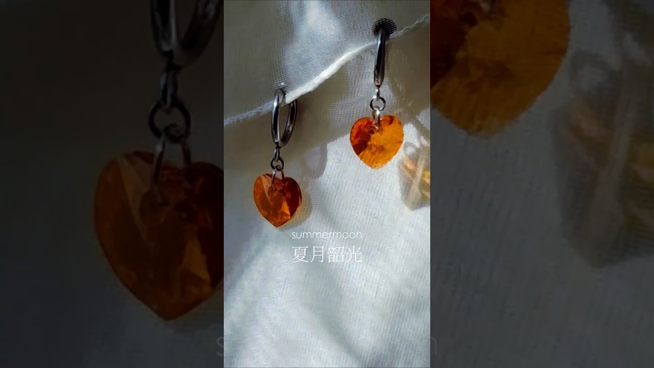 愛心耳環製作|使用施華洛世奇元素|How to Make Crystal Heart Earrings with Swarovski Elements 縮圖