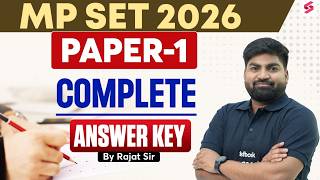 MP SET ANSWER KEY 2026 | MP SET PAPER 1 ANSWER KEY | MP SET PAPER 1 ANALYSIS 2026 By Rajat Sir