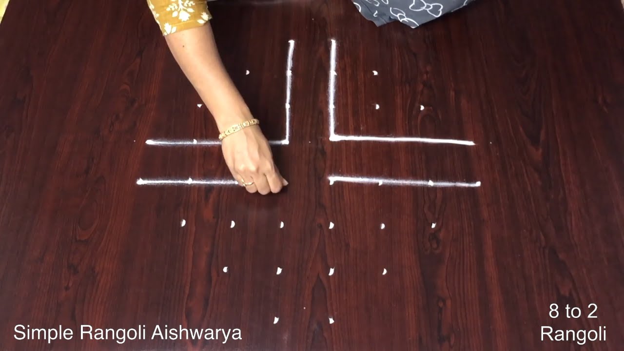 Easy Kolam Ideas 8×2