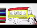 School Bus Draving and Coloring / Akn Kids House