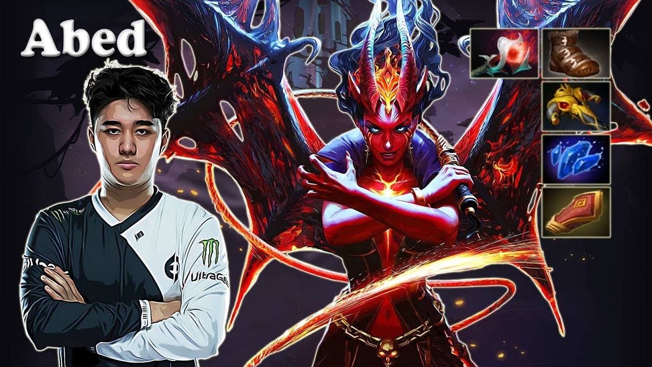 Abed - Queen of Pain Midlane vs Gunnar Ember Spirit, KheZu Beastmaster | Dota 2 7.30e Gameplay