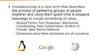 Crowdsourcing Part One
