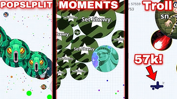 THE MOST SATISFYING MOMENTS - TROLLS - POPSPLITS !! (AGARIO MOBILE)