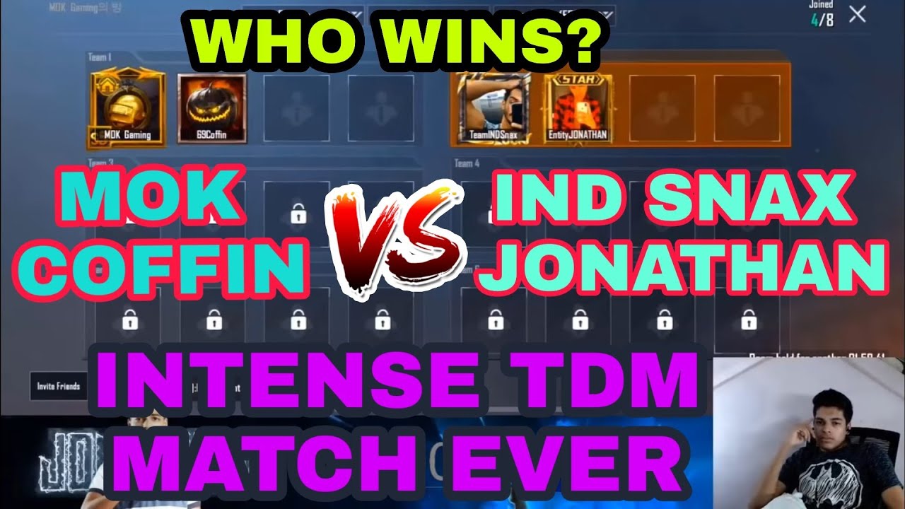 Jonathan+IndSnax VS Coffin+Mok | PUBG Mobile best players | Intense TDM ...