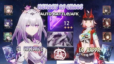 NEW Memory of Chaos E1S1 CASTORICE & E0 Rappa Floor 12 (3 Stars) | Honkai: Star Rail 3.2