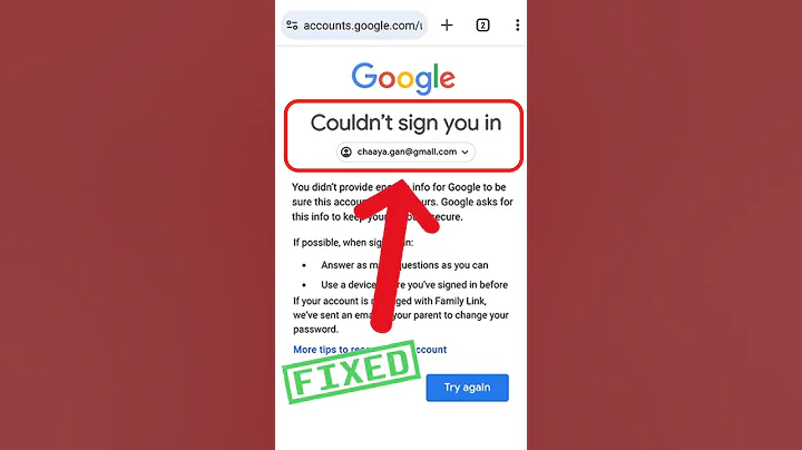 Gmail Couldn't sign you in problem Fixed 💯Working ✅ Google Error couldn't sign in problem @AppFixi