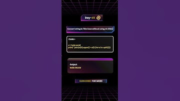 🔥 Python Trick: Convert String to Title Case Without str.title() | Must-Know Python Tip! #shorts