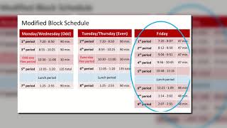 2019 2020 Modified Block Schedule