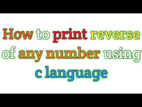 reverse of any number without array||print reverse in c ||c language ||while loop |#new_indian_era